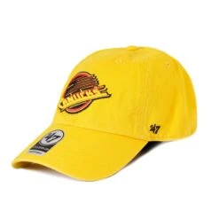 '47 BRAND Vancouver Canucks Third Skate 47 Brand NHL Clean Up Adjustable Hat -Hockey Equipment Store 47 brand hats vancouver canucks third skate 47 brand nhl clean up adjustable hat yellow osfm 30066991956034