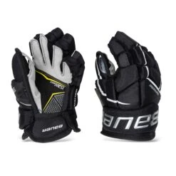 Bauer Supreme 3S Pro Junior Hockey Gloves -Hockey Equipment Store bauer gloves bauer supreme 3s pro junior hockey gloves black white 10 28743839154242