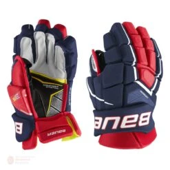 Bauer Supreme 3S Senior Hockey Gloves -Hockey Equipment Store bauer gloves bauer supreme 3s senior hockey gloves navy red white 14 28743840333890