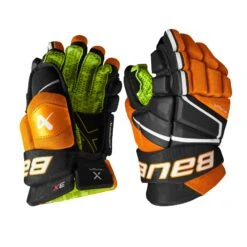 Bauer Vapor 3X Junior Hockey Gloves -Hockey Equipment Store bauer gloves bauer vapor 3x junior hockey gloves black orange 10 29359206629442