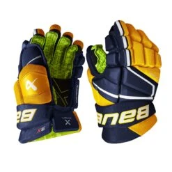 Bauer Vapor 3X Junior Hockey Gloves -Hockey Equipment Store bauer gloves bauer vapor 3x junior hockey gloves navy gold 10 29359205711938