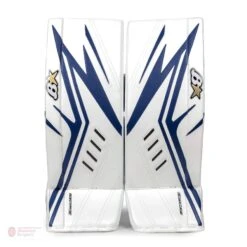 Brian's OPTiK X2 Junior Goalie Leg Pads -Hockey Equipment Store brian s leg pads brian s optik x2 junior goalie leg pads white blue 27 1 28744291221570