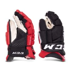 CCM Jetspeed FT4 Pro Senior Hockey Gloves -Hockey Equipment Store ccm gloves ccm jetspeed ft4 pro senior hockey gloves black red white 13 28743849738306