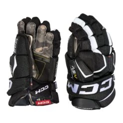 CCM Tacks AS-V Pro Junior Hockey Gloves -Hockey Equipment Store ccm gloves ccm tacks as v pro junior hockey gloves black white 11 29355719426114