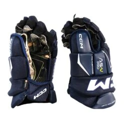 CCM Tacks AS-V Pro Junior Hockey Gloves -Hockey Equipment Store ccm gloves ccm tacks as v pro junior hockey gloves navy white 11 29565429907522