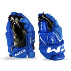 CCM Tacks AS-V Senior Hockey Gloves -Hockey Equipment Store ccm gloves ccm tacks as v senior hockey gloves royal white 13 30184751104066