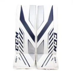 CCM Axis A1.9 Senior Goalie Leg Pads -Hockey Equipment Store ccm leg pads ccm axis a1 9 senior goalie leg pads white white navy silver 33 1 29252848287810