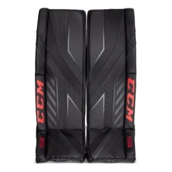 CCM Axis Senior Goalie Leg Pads -Hockey Equipment Store ccm leg pads ccm axis senior goalie leg pads black black red 35 1 5 28744295252034
