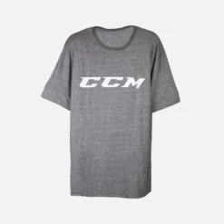 CCM Logo ID Mens Shortsleeve Shirt -Hockey Equipment Store ccm shirts ccm logo id mens shortsleeve shirt grey white m 28631527981122
