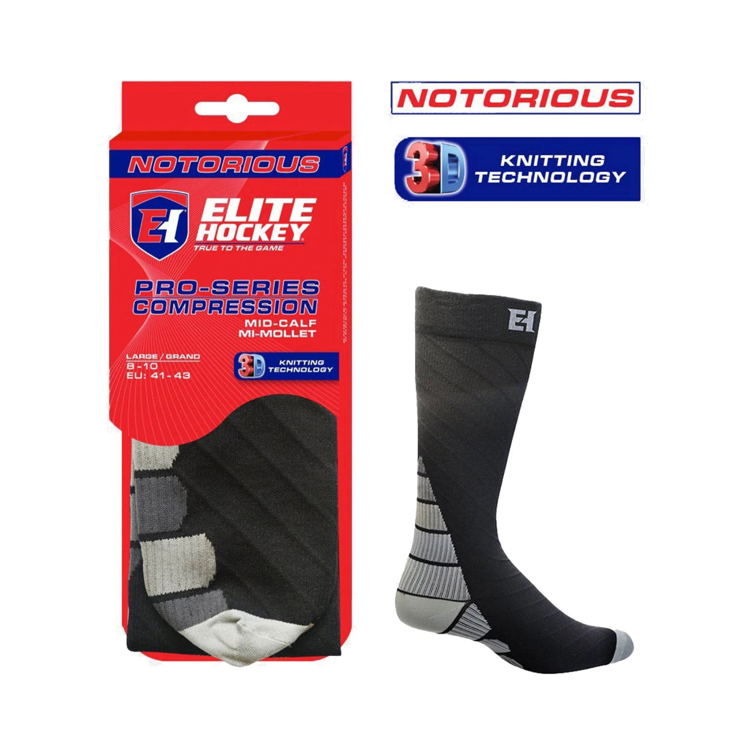Elite Notorious Pro Tech Compression Skate Socks - Calf 3 Elite Notorious Pro Tech Compression Skate Socks - Calf