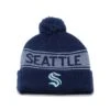 Seattle Kraken Fanatics NHL Iconic Cuffed Pom Toque -Hockey Equipment Store fanatics toques seattle kraken fanatics nhl iconic cuffed pom toque navy osfa 30633619587138
