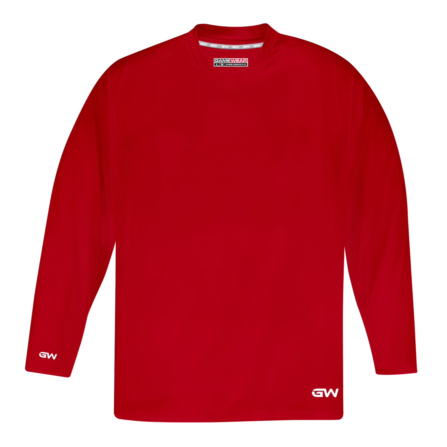 GameWear GW5500 ProLite Series Senior Hockey Practice Jersey - Red 3 GameWear GW5500 ProLite Series Senior Hockey Practice Jersey - Red