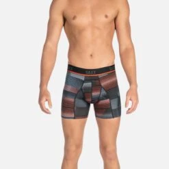 Saxx Kinetic HD Boxers - Black Sonic Stripe -Hockey Equipment Store saxx underwear saxx kinetic hd boxers black sonic stripe 14123827593282