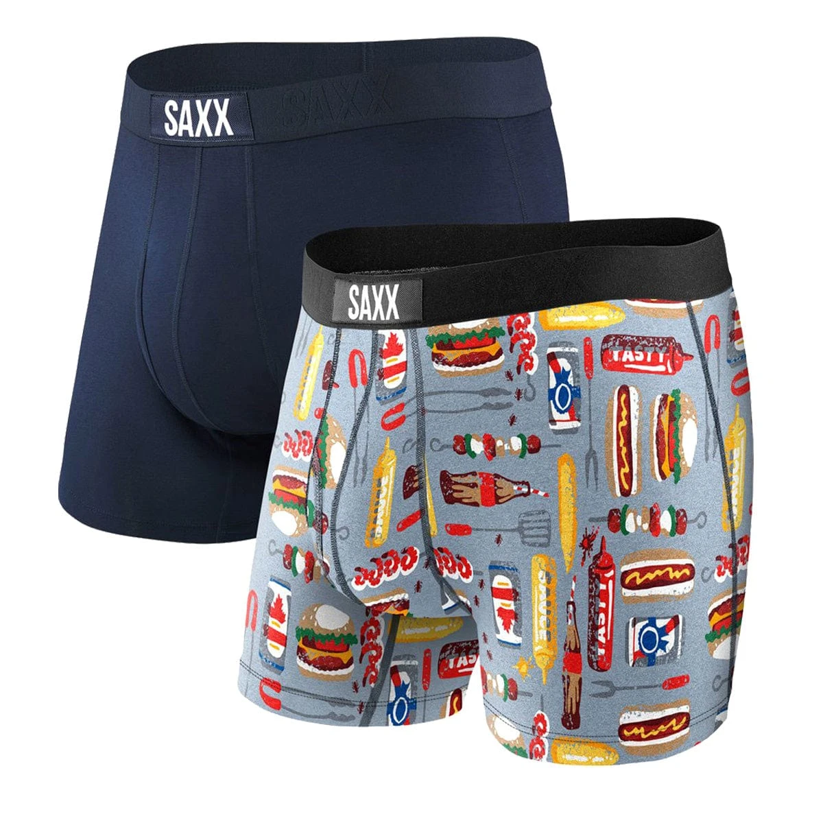 Saxx Ultra Boxers - Back Yard BBQ / Navy (2 Pack) 3 Saxx Ultra Boxers - Back Yard BBQ / Navy (2 Pack)