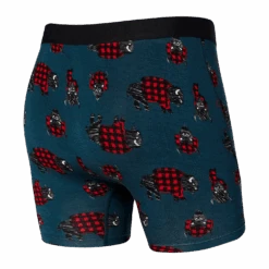 Saxx Ultra Boxers - Storm Blue Buffalo Check -Hockey Equipment Store saxx underwear saxx ultra boxers storm blue buffalo check 28545034813506