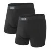 Saxx Vibe Boxers - Black / Black (2 Pack) -Hockey Equipment Store saxx underwear saxx vibe boxers black black 2 pack s 29811039567938