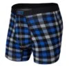 Saxx Vibe Boxers - Blue Flannel Check -Hockey Equipment Store saxx underwear saxx vibe boxers blue flannel check black blue s 29811069976642