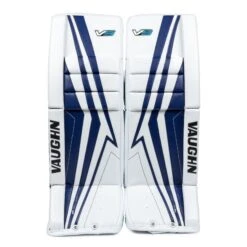 Vaughn Velocity V9 Intermediate Goalie Leg Pads -Hockey Equipment Store vaughn leg pads vaughn velocity v9 intermediate goalie leg pads white blue 30 2 28744337981506